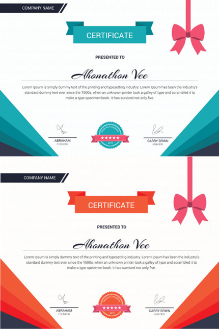 Kit Graphique #98067 Certificate A4 Divers Modles Web - Logo template Preview